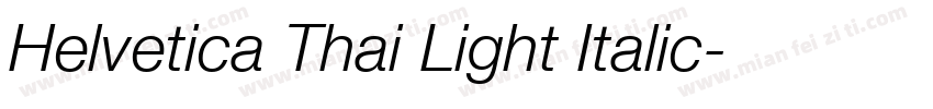 Helvetica Thai Light Italic字体转换